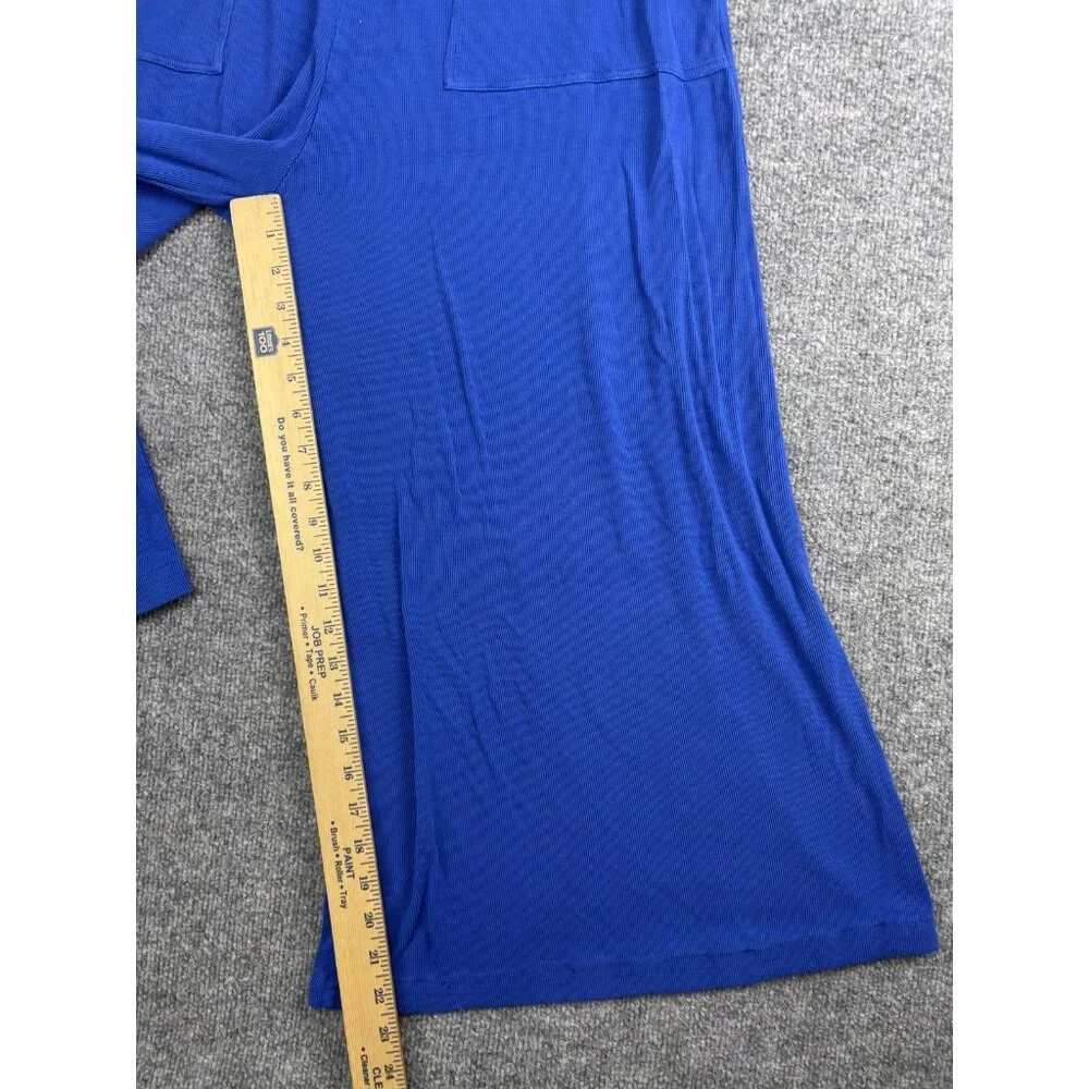Vada Winter x Maverick Pants‎ Womens Large Blue Wide Leg Palazzo Lounge Rayon
